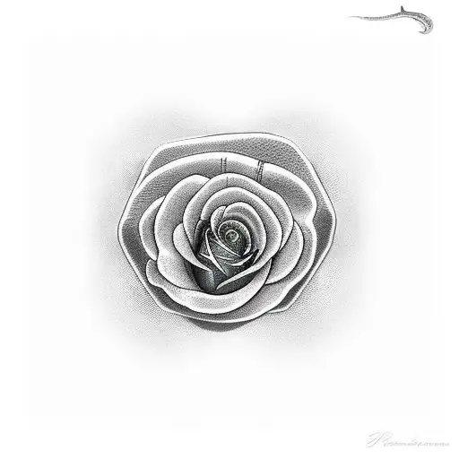 snake on rose tattoo design idea