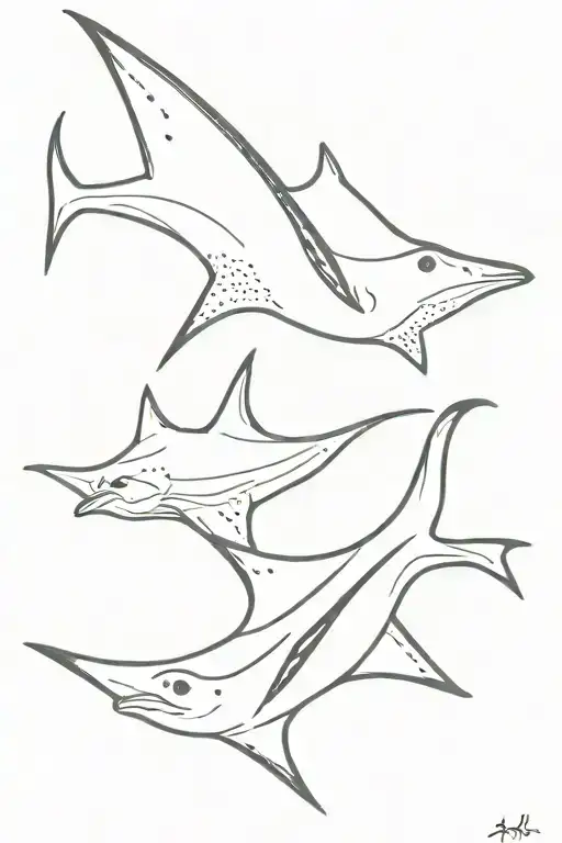 spotte d eagle ray and manya ray  tattoo design idea