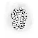 baby foot print with name Ari Rae and birth date 16/10/2023 with flower tattoo design idea