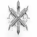 capital letter W in cursive tattoo design idea