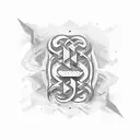 capital letter W in cursive tattoo design idea