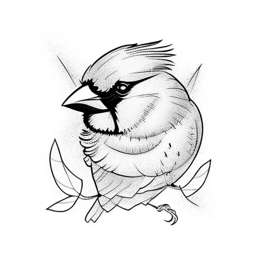 Cardinal tattoo design idea