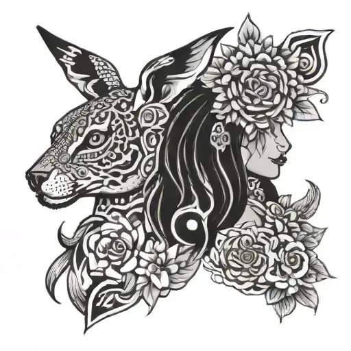 maya and yaqui tattoo design idea