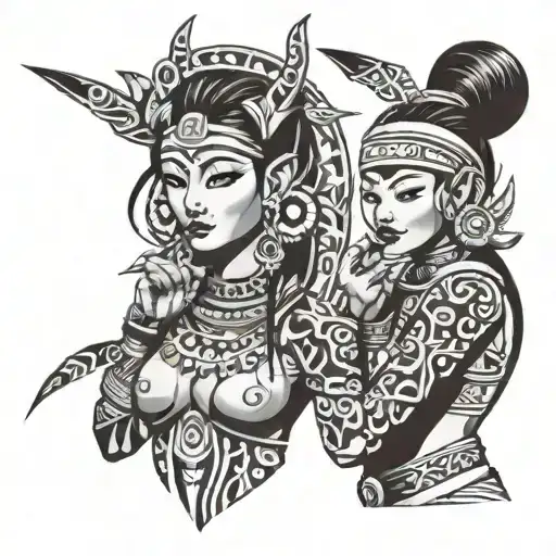 Maya and Yaki Tribal Tattoo tattoo design idea