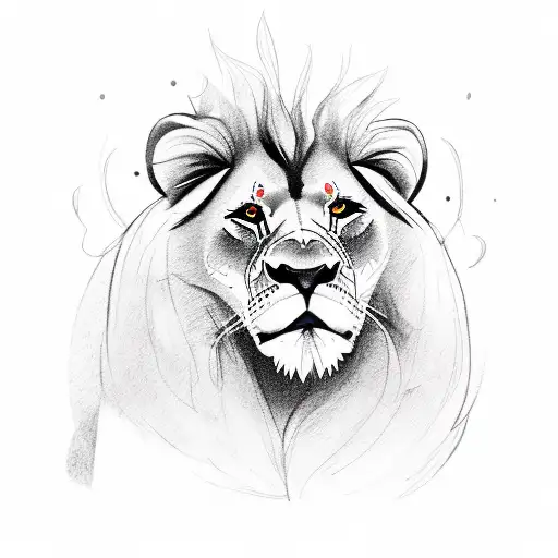 Words "Old Pals and Friends Forever and Ever" incoporate a lion into it tattoo design idea
