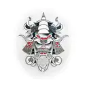 samurai small tattoo design idea