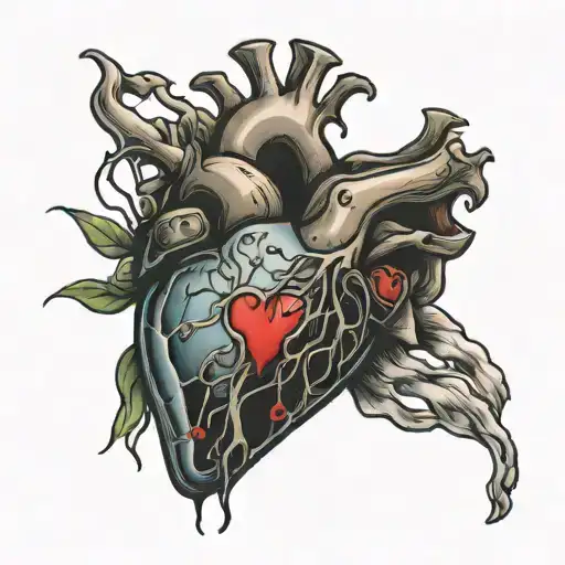 A heart having a panic attack. tattoo design idea