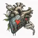 A heart having a panic attack. tattoo design idea