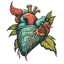 A heart having a panic attack. tattoo design idea