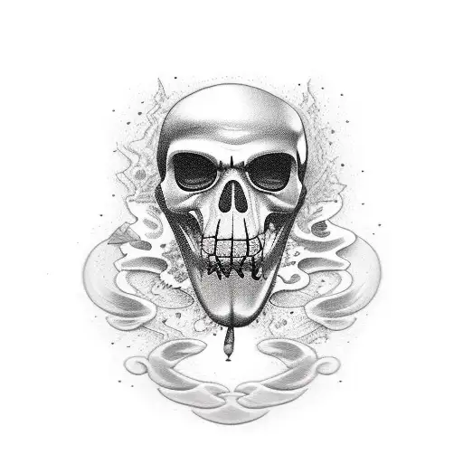 Pirat with Water an Guitar tattoo design idea