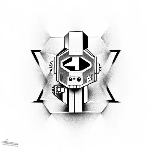 Neo  / tech / iNNOVATION / LINE / CHIP / PUNK / ROBOT tattoo design idea