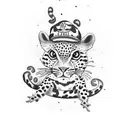 leopard gecko tattoo design idea