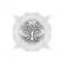 Tree of life fractals tattoo design idea