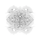 Tree of life fractals tattoo design idea