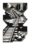 train tracks , projects 500 block Glenaddie tattoo design idea
