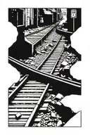 train tracks , projects 500 block Glenaddie tattoo design idea
