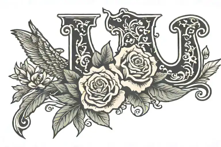 E letter to remind me of my grandma tattoo design idea