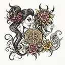 Virgo Pisces Scorpio tattoo design idea