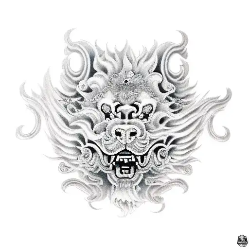 Foo Dog tattoo design idea