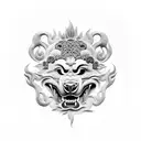 Foo Dog tattoo design idea