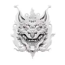 Foo Dog tattoo design idea