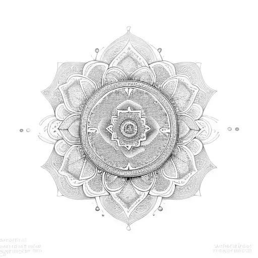 Mandala representing spiritual growth and enlightenment tattoo design idea