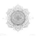 Mandala representing spiritual growth and enlightenment tattoo design idea
