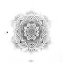 Mandala representing spiritual growth and enlightenment tattoo design idea