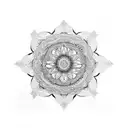 Mandala representing spiritual growth and enlightenment tattoo design idea