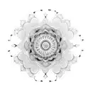 Mandala representing spiritual growth and enlightenment tattoo design idea