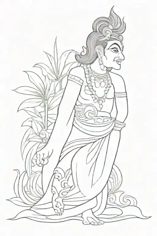 Arjuna Bali tattoo design idea