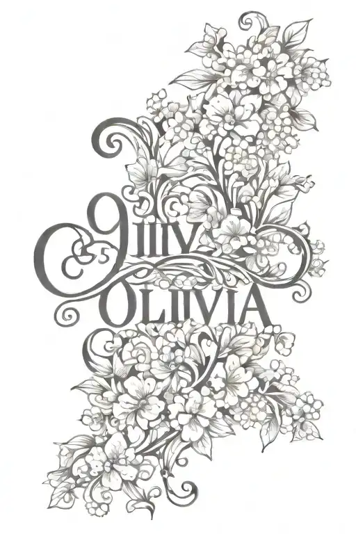Olivia name tattoo design idea