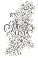 Olivia name tattoo design idea