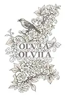 Olivia name tattoo design idea
