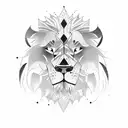 lion fighting wolf tattoo design idea