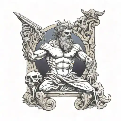 dios hades Greek god tattoo design idea