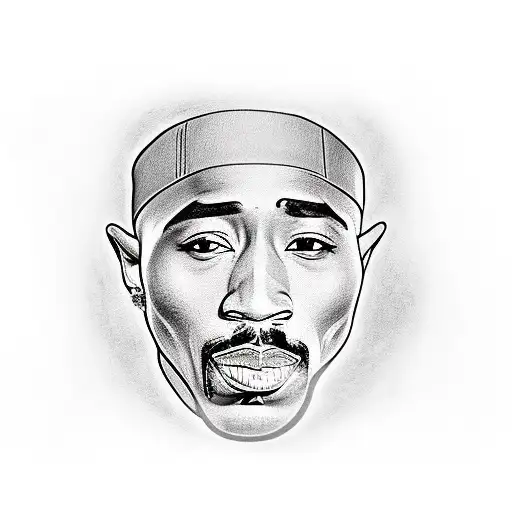 2pac tattoo design idea