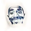 2pac smiling  tattoo design idea