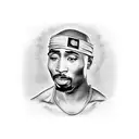 2pac smiling  tattoo design idea
