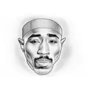 2pac tattoo design idea