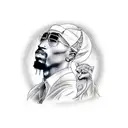 2pac tattoo design idea