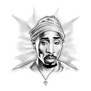 2pac tattoo design idea