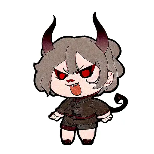 foo dog, Demon, oni tattoo design idea