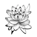 Lily of the valley, water lily, gladiolus tattoo cover a heart paw print tattoo design idea