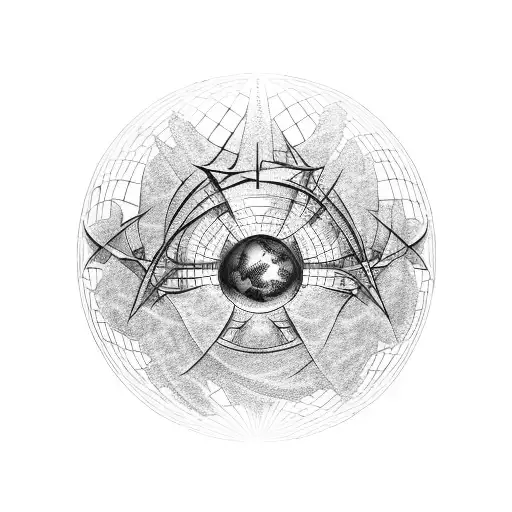 dyson sphere tattoo design idea