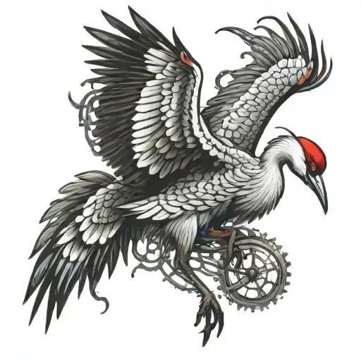 sandhill crane tattoo design idea