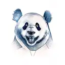 angry panda tattoo design idea