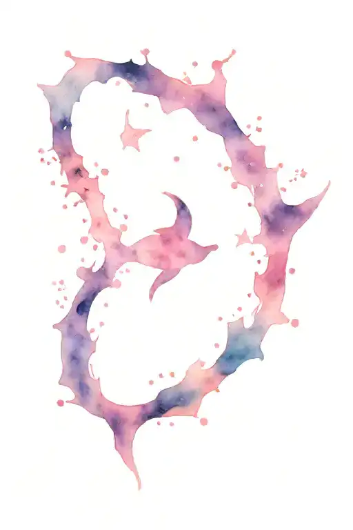 universe, constellation, pisces, taurus, cancer zodiac sign tattoo design idea