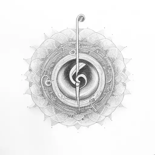 semicolon with eigth not and bass clef tattoo design idea