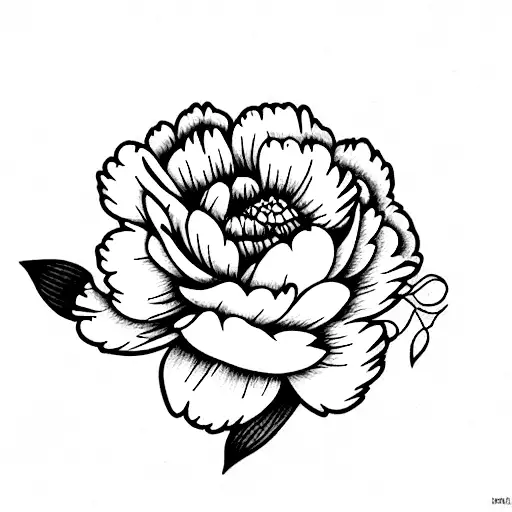 peonies  tattoo design idea